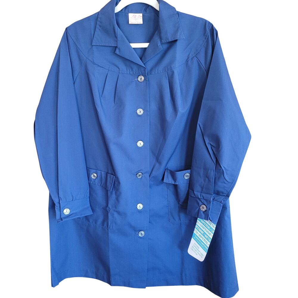 Meta Fine Uniform Dark Blue SZ L Chore Workwear Tunic Costume Vintage Utility
